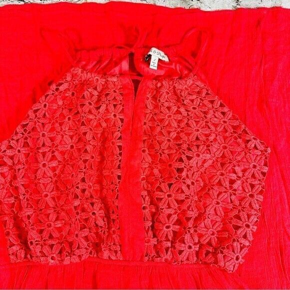 Cloth and People Dress Women’s Large Red Embroidered Cocktail Party‎ Maxi - Picture 3 of 8